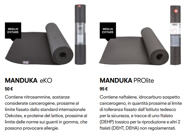 Tappetini yoga da evitare